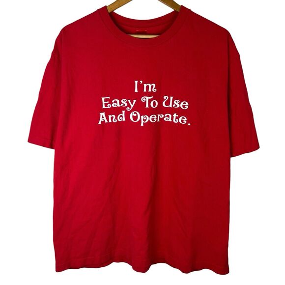 VTG Y2K 2000s Easy to Use and Operate Mens Sz XL Shirt Grunge Skater Emo - Picture 2 of 7